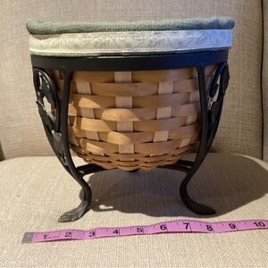 VTG Longaberger 2003 Wrought Iron Plant Stand Flora Basket